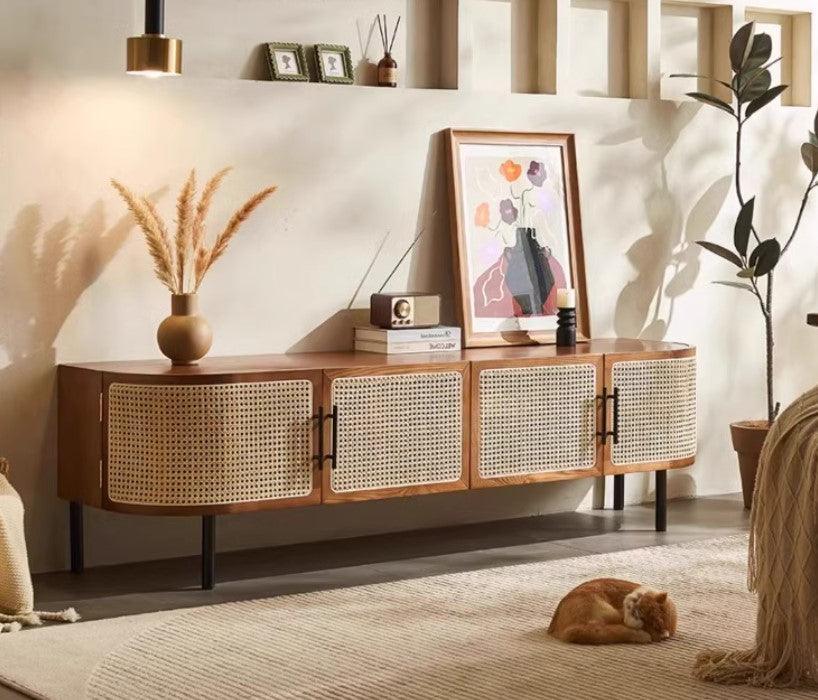 Rattan TV Console | PADAM - onehappyhome