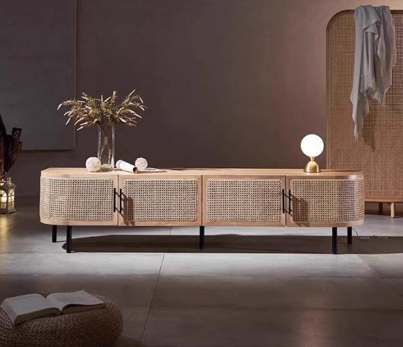 Rattan TV Console | PADAM - onehappyhome