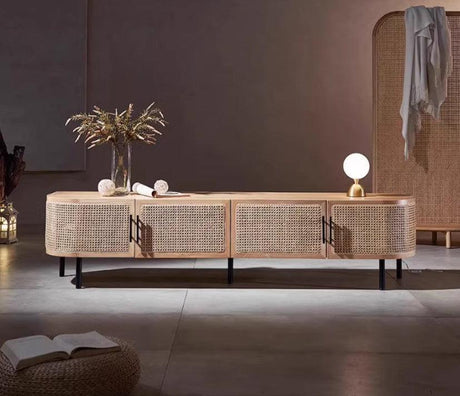 Rattan TV Console | PADAM - onehappyhome
