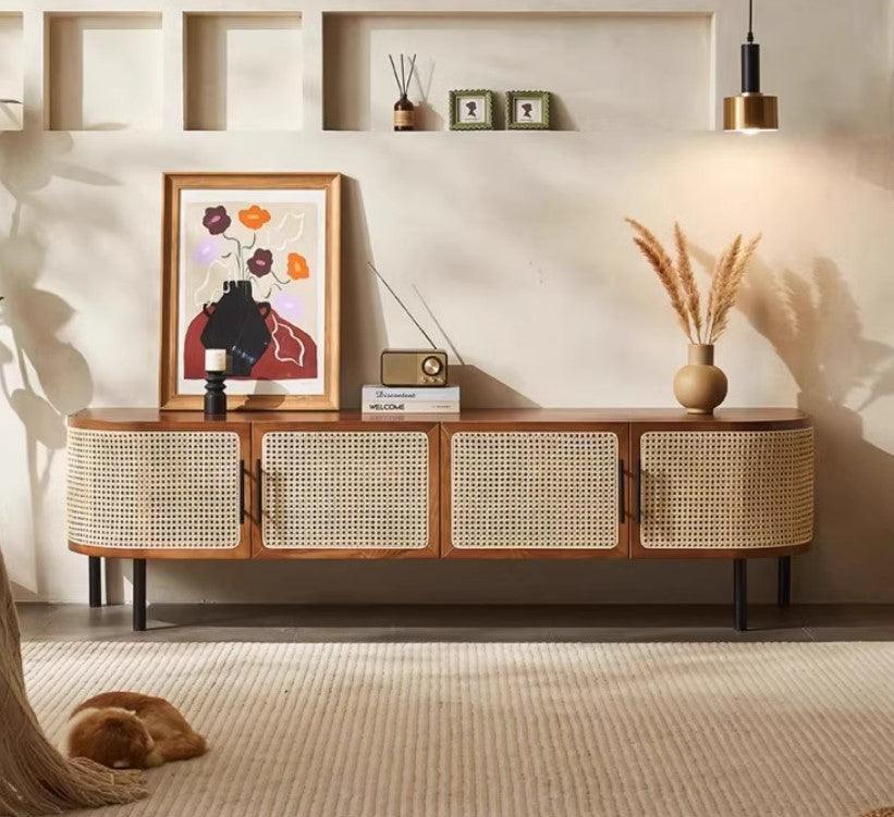 Rattan TV Console | PADAM - onehappyhome
