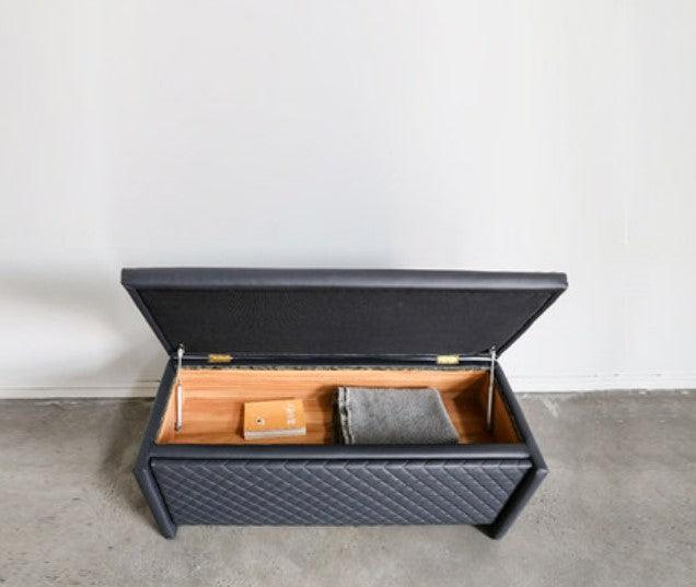 rectangular solid wood storage bench in Singapore