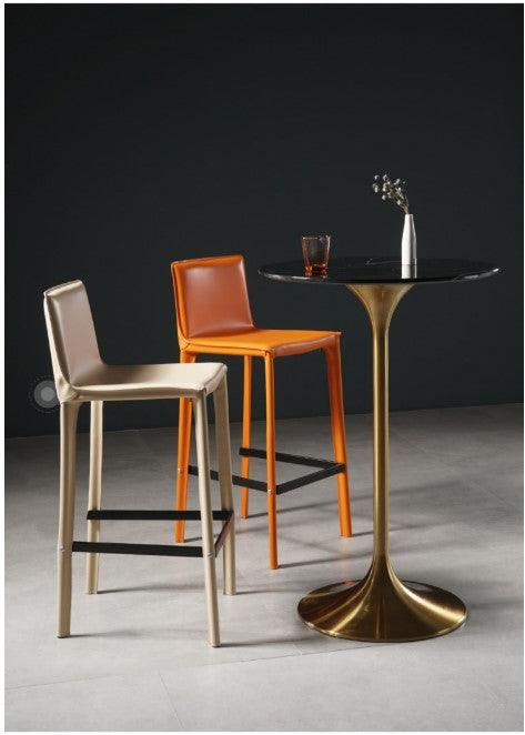 black gold round bar table