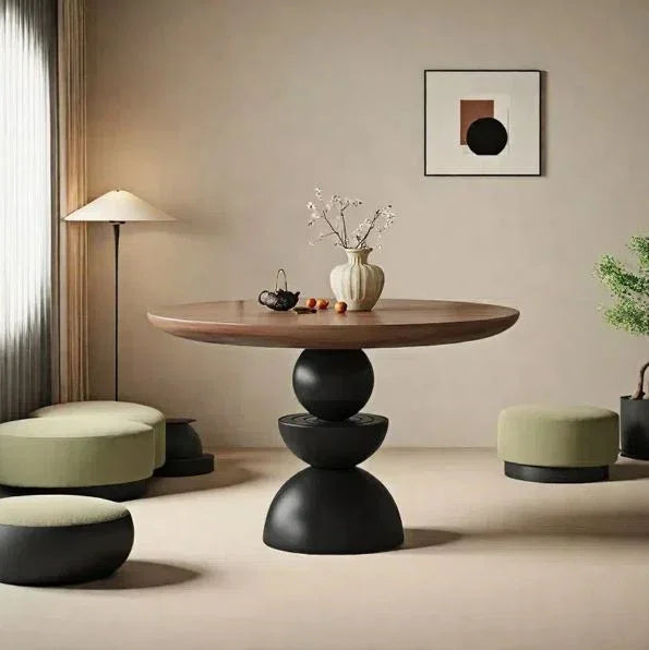 Round Dining Table | IRAVAN - onehappyhome