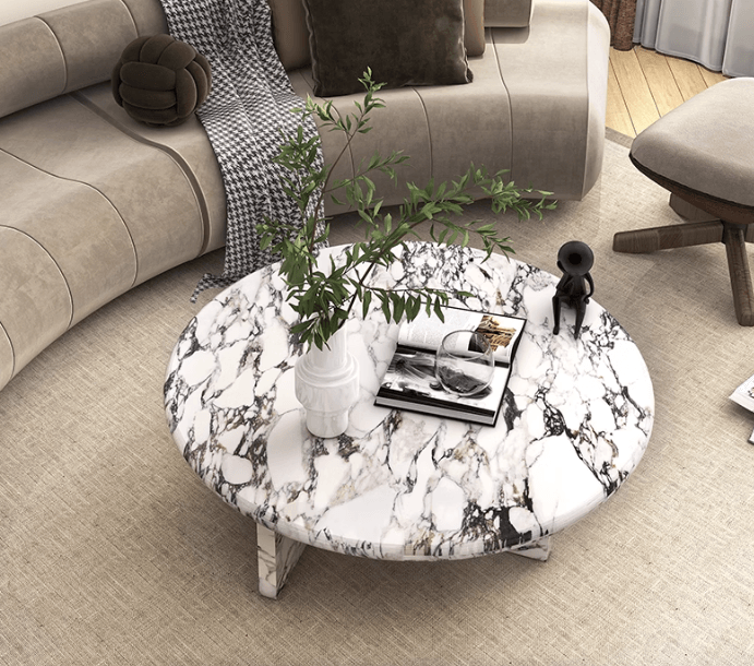 round marble coffee table