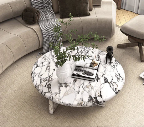 Round Marble Coffee Table | KAIRAV - onehappyhome