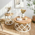 Vintage Bohemian Side and Coffee Table