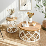 Rustic Coffee Table and Side Table | LEILA - onehappyhome