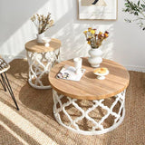 Rustic Coffee Table and Side Table | LEILA - onehappyhome