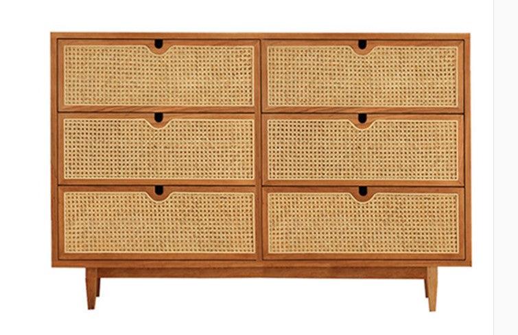 Rustic Rattan Chest of Drawers / Cabinet | DIVINA - onehappyhome