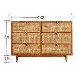 Rustic Rattan Chest of Drawers / Cabinet | DIVINA - onehappyhome