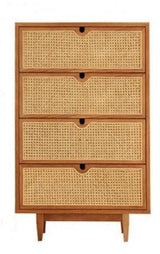 Rustic Rattan Chest of Drawers / Cabinet | DIVINA - onehappyhome