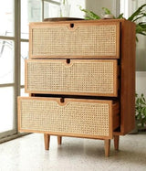 Rustic Rattan Chest of Drawers / Cabinet | DIVINA - onehappyhome