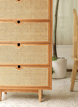 Rustic Rattan Chest of Drawers / Cabinet | DIVINA - onehappyhome