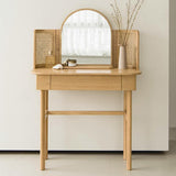 Rustic Solid Wood Vanity Table Dresser | VIVIAN - onehappyhome