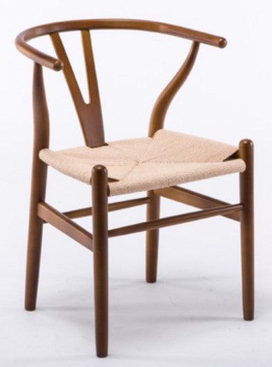 wishbone dining chair in walnut