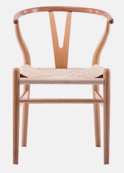 wishbone chair with hemp rope