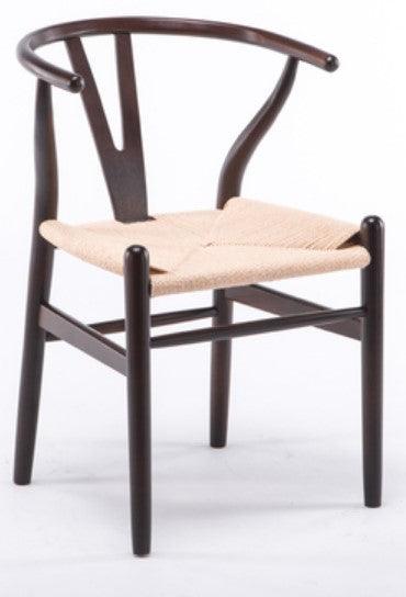 wishbone dining chair in black