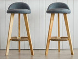 rustic minimalist wood bar stool