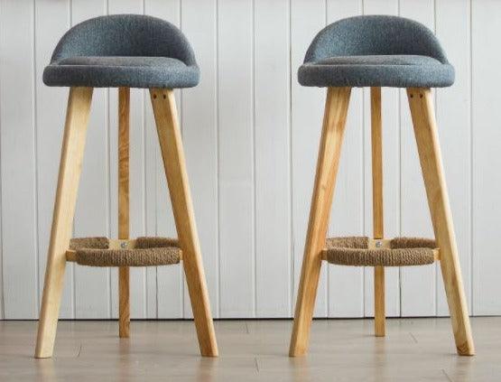 rustic minimalist wood bar stool