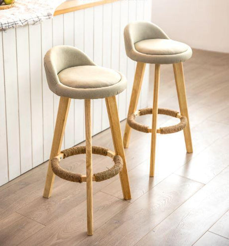 Rustic Wood Bar Stool | CARL - onehappyhome
