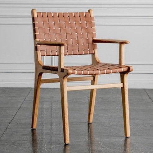 Saddle Leather Dining Chair | ANDREA - onehappyhome