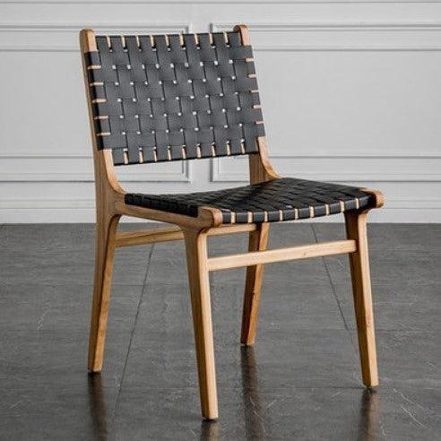 Saddle Leather Dining Chair | ANDREA - onehappyhome