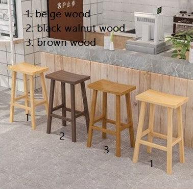 Saddle Solid Wood Bar Stool | CHLOE - onehappyhome