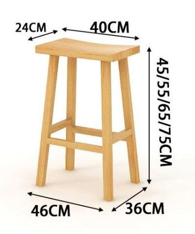 solid wood bar stool