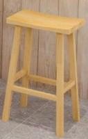 Saddle Solid Wood Bar Stool | CHLOE - onehappyhome