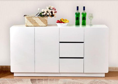 glossy white cabinet