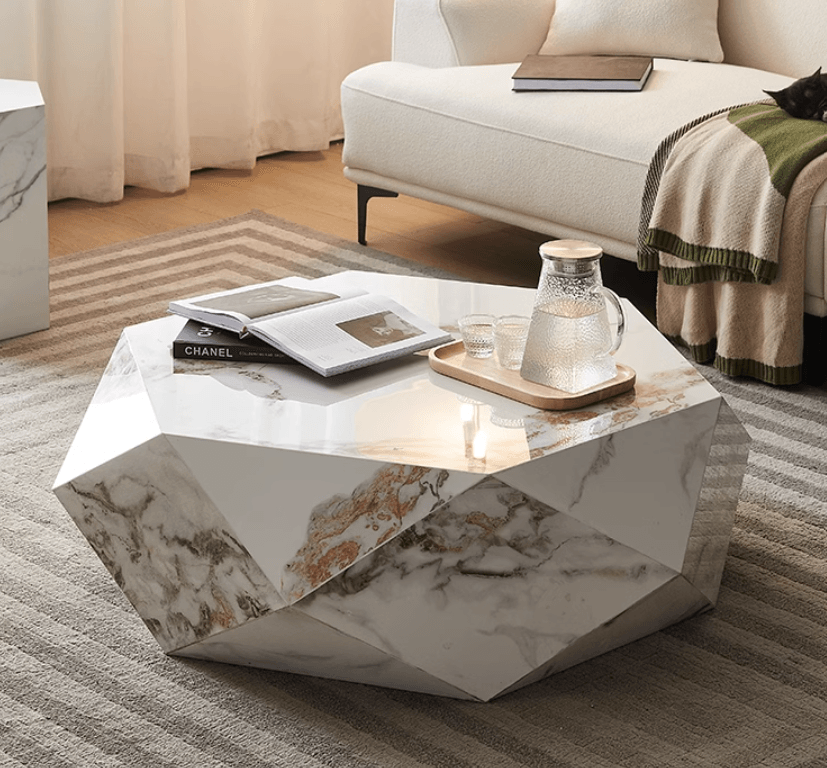 Sintered stone coffee table