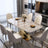 Sintered Stone Dining Table x Steel Legs | LEIGHTON - onehappyhome