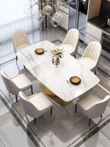 Sintered Stone Dining Table x Steel Legs | LEIGHTON - onehappyhome