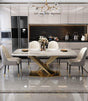 Sintered Stone Dining Table x Steel Legs | LEIGHTON - onehappyhome