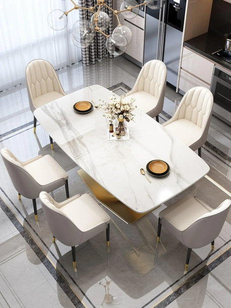 Sintered Stone Dining Table x Steel Legs | LEIGHTON - onehappyhome