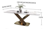 Sintered Stone Dining Table x Steel Legs | LEIGHTON - onehappyhome