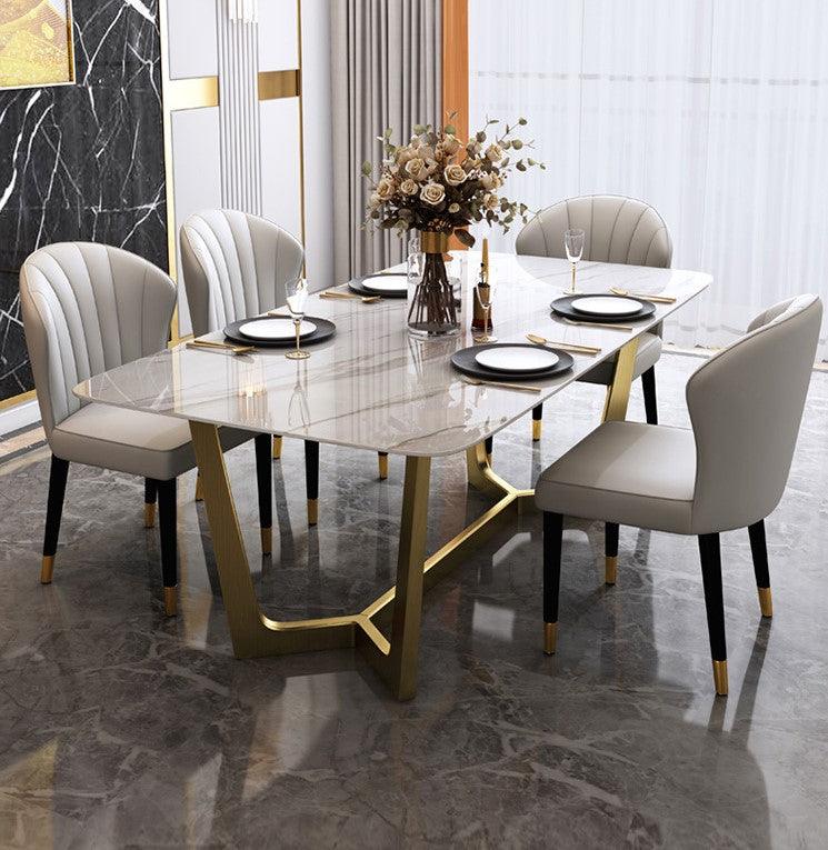 Sintered Stone Dining Table x Steel Legs | MANCHESTER - onehappyhome