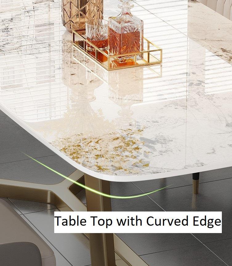 Sintered Stone Dining Table x Steel Legs | MANCHESTER - onehappyhome