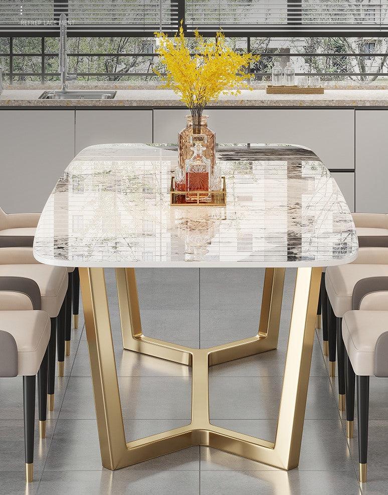 Sintered Stone Dining Table x Steel Legs | MANCHESTER - onehappyhome