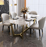 Sintered Stone Dining Table x Steel Legs | MANCHESTER - onehappyhome