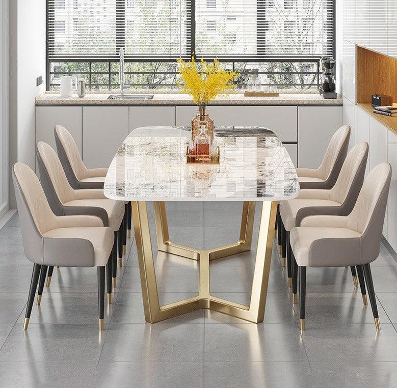 Sintered Stone Dining Table x Steel Legs | MANCHESTER - onehappyhome