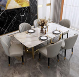 Sintered Stone Dining Table x Steel Legs | MANCHESTER - onehappyhome