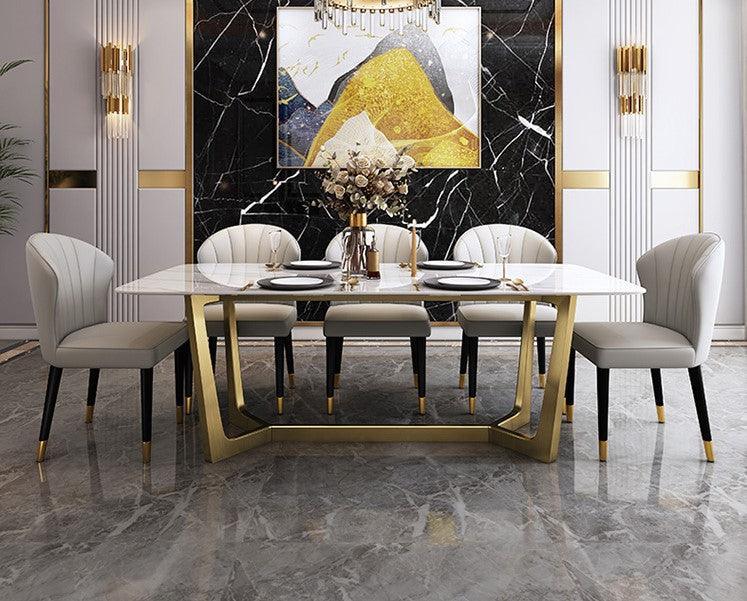 Sintered Stone Dining Table x Steel Legs | MANCHESTER - onehappyhome