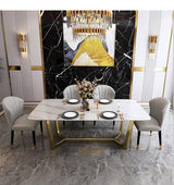 Sintered Stone Dining Table x Steel Legs | MANCHESTER - onehappyhome