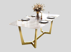 Sintered Stone Dining Table x Steel Legs | MANCHESTER - onehappyhome
