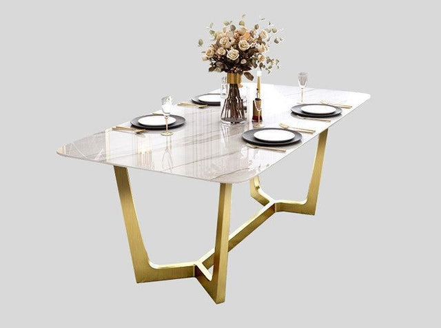 Sintered Stone Dining Table x Steel Legs | MANCHESTER - onehappyhome