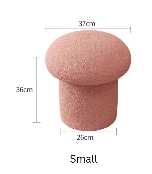 Mushroom Bouclé Pouf Stool | RITIKA