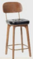 Solid Wood Bar Chair | BRENDA - onehappyhome