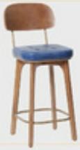 Solid Wood Bar Chair | BRENDA - onehappyhome