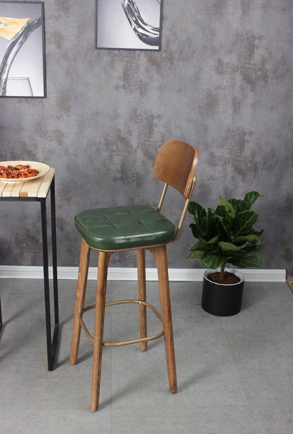 Solid Wood Bar Chair | BRENDA - onehappyhome